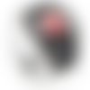 Bague chevalière homme 10g en argent massif 925 serti zircon facette rectangle facetté rouge