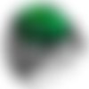 Bague chevalière homme 15g en argent massif 925 déco tribale serti pierre zircon vert facetté