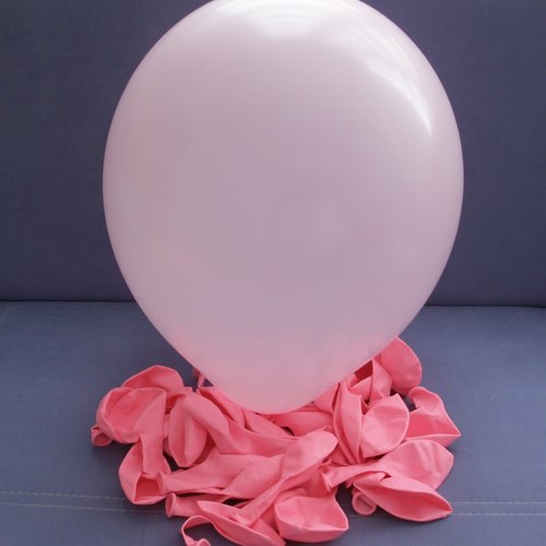 100 ballons rose pour fêtes anniversaire mariage baptême st valentin noël 40cm