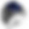 Bague chevalière homme 15g en argent massif 925 serti pierre zircon facette bleu marine