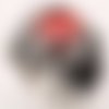 Bague chevalière homme 8g en argent massif 925 serti zircon facette rond rouge facetté déco griffe