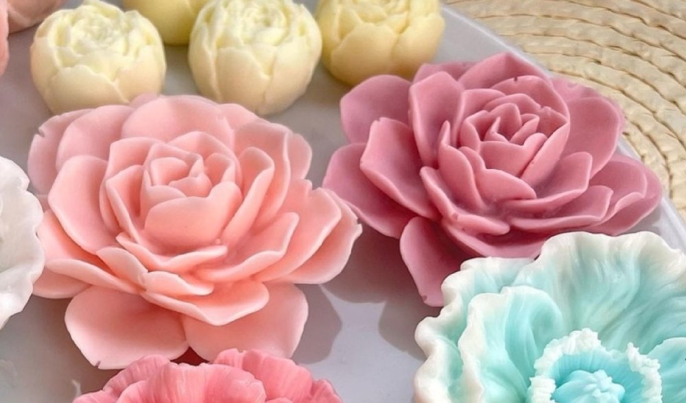 Moule silicone coeur fleurs roses thème amour pour fimo plâtre wepam  porcelaine cire savon résine argile - Un grand marché
