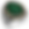 Bague chevalière homme 13g en argent massif 925 serti zircon vert facette