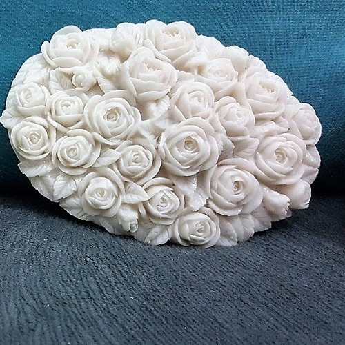Moule silicone plaque ovale 10cm déco reliefs fleur rose 3d pour plâtre porcelaine savon argile résine pâte polymère fimo k1086 55b130