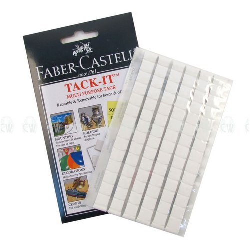 90 carré de pâtes pastilles adhésives blanc repositionnables multifix patafix pâte à fixer faber castell  b9