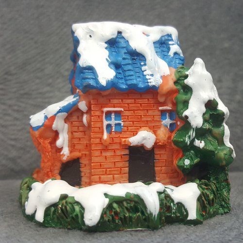 Moule silicone maison en brique 3d  sapin neige pour terrarium fimo plâtre wepam porcelaine cire savon résine bougie argile k614 çt125