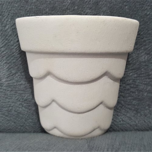 Moule silicone demi pot vase murale 7cm déco vagues pour plâtre cire savon résine argile béton polyester k653 4f200