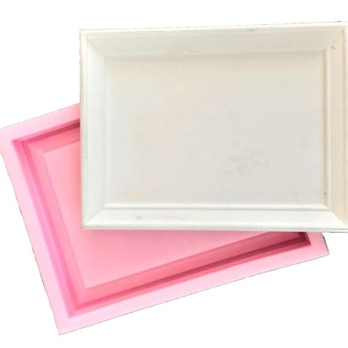Moule silicone cadre photo miroir 20cm rectangle pour pâte polymère fimo plâtre argile résine savon k682 7f910