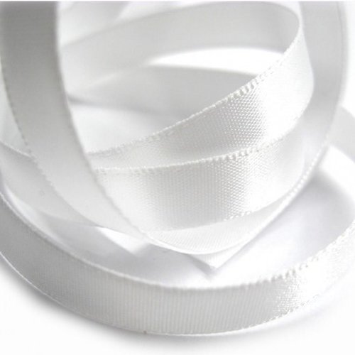 10 mètres de ruban largeur 5mm en tissu satin blanc pour décoration emballage couture a8