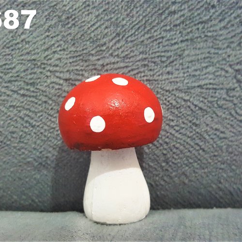 1 moule silicone champignon 4,4cm 3d déco terrarium pour plâtre wepam porcelaine cire savon résine argile polyester fimo k687 12k