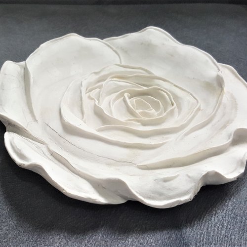 1 moule silicone grande fleur 32cm rose 3d déco pour plâtre cire savon argile résine bougie polyester ciment béton wepam k691 3k7e2900