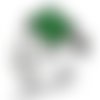 Bague chevalière homme 7g en argent massif 925 serti pierre zircon vert facette