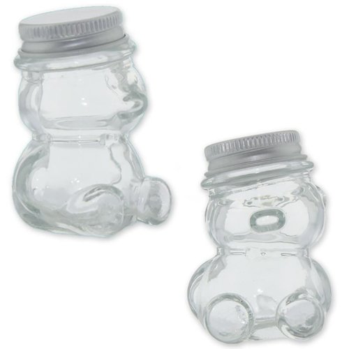1 mini flacon bouteille fioles en forme d ours oursin 30 cl en verre avec bouchon en métal  b37