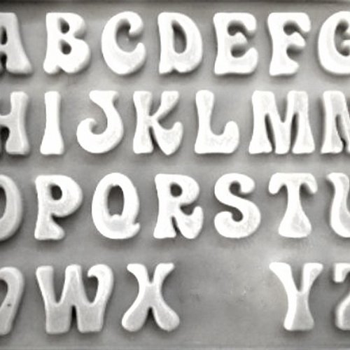 Moule silicone alphabet 26 lettre pour fimo plâtre wepam savon argile cire résine polyester pâte polymère k791 3e90
