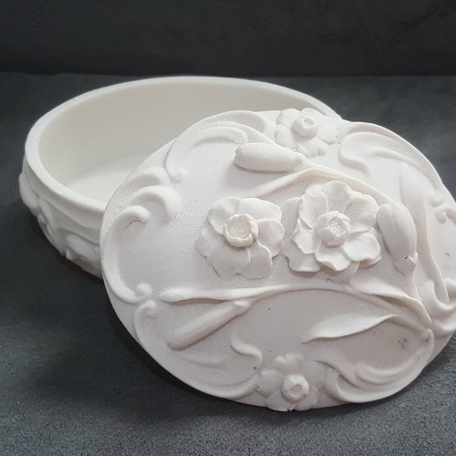 Moule silicone boîte à bijoux déco fleurs jonquille pour plâtre pâte polymère fimo porcelaine savon argile résine cire k797 1g900