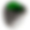 Bague chevalière homme 9g en argent massif 925 déco griffes serti pierre zircon vert facette