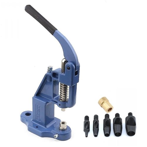 Outil perforateur pour cuir tissus bâche, livré en kit, presse machine à pression professionnel + 5 tailles