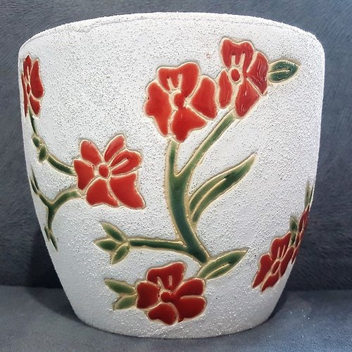 Moule silicone grand pot de fleur 15cm pour cactus succulent pour béton porcelaine résine polyester argile fimo plâtre cire savon k874 po