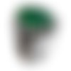 Bague chevalière homme femme 18g en argent massif 925 serti zircon vert facette