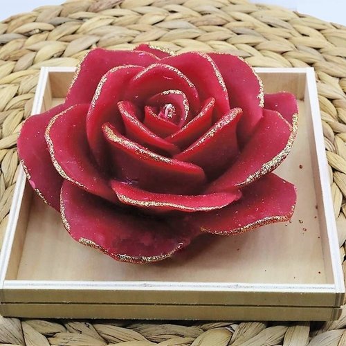 Moule silicone rose 14cm fleur 3d pour plâtre cire ciment résine argile wepam savon bougie béton porcelaine fimo k943 17k700