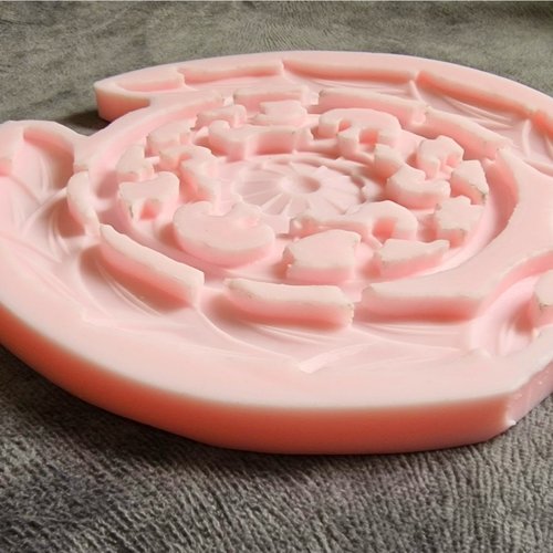 1 Moule Silicone Applique 9cm Mur Porte Coffret Déco Fleur feuille Texture Bois