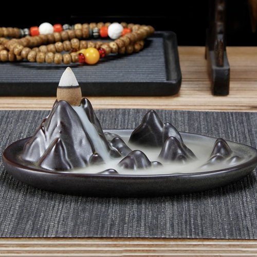 Moule silicone brûleur encens 14cm porte-encens backflow incense burner pour plâtre cire béton résine polyester k966 14k400