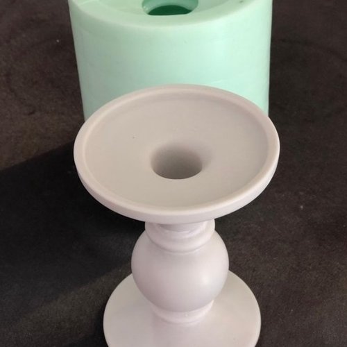 1 moule silicone chandelier bougeoir 12cm support bougie pour fimo plâtre cire savon résine béton polyester