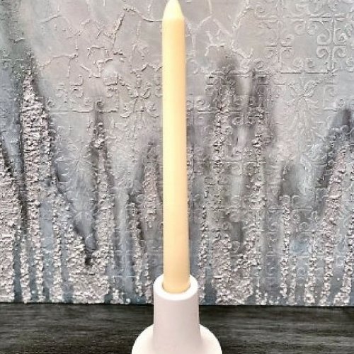 1 moule silicone chandelier bougeoir 8cm support bougie pour fimo plâtre cire savon résine béton polyester