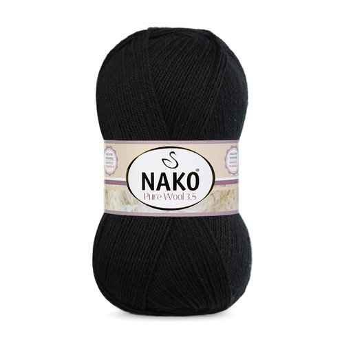 100% pure laine mérinos noir, 350m laine naturelle de mouton, pelote de 100g fil de laine pour tricot crochet