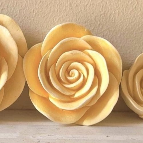 Moule silicone fleur 8cm rose 3d nature pour pâte polymère fimo plâtre savon bougie résine polyester ciment k1027