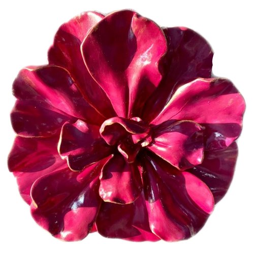 Moule silicone grande fleur 3d rose géant 24cm pour plâtre wepam cire savon argile résine bougie polyester béton