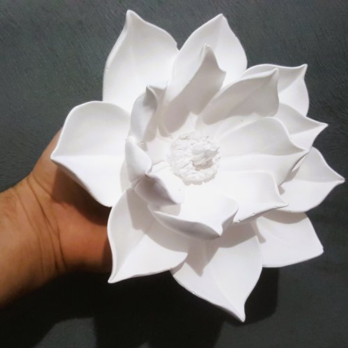 Moule silicone grande fleur 3d lotus 21cm pour plâtre résine polyester béton ciment savon cire argile k955 2g2300