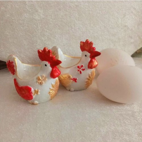 Moule silicone pot de fleur animal coq poulet pour plâtre résine polyester ciment argile wepam cire savon k885 61b300