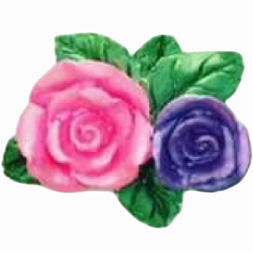 Moule silicone rose fleur 3d pour plâtre cire savon résine polyester ciment pâte polymère fimo wepam k1084 36k120