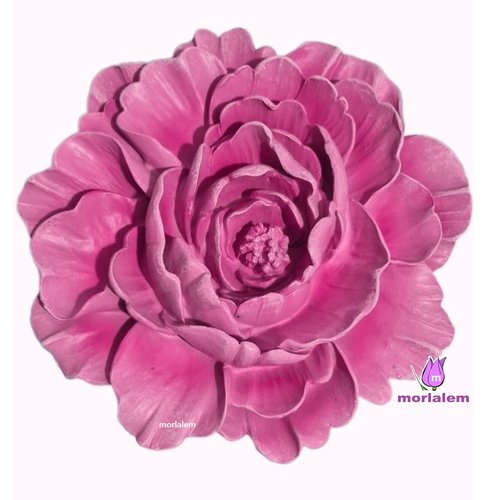 Moule silicone grande rose 19cm fleur 3d pour plâtre résine polyester ciment savon cire k1219