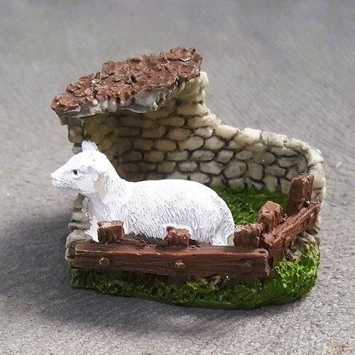 Moule silicone mouton mini étable en pierre pour décoration terrarium bougie savon plâtre résine cire argile k1169 çt