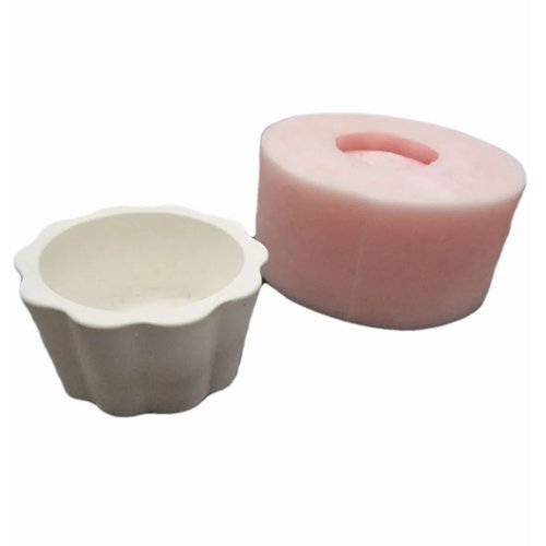 Moule silicone pot de fleur miniature pour plâtre cire savon résine polyester k1315 30b45