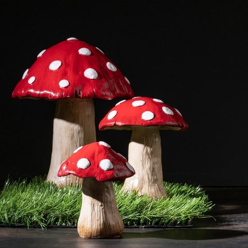 3 moules silicone champignon 3d 3 tailles pour plâtre résine polyester cire savon argile béton ciment k1230