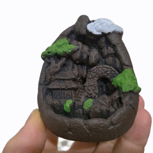 Moule silicone brûleur encens oeuf montagne cascade porte-encens backflow incense burner pour plâtre ciment résine polyester k1499