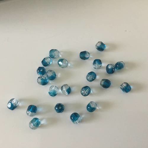 Perle cristal tcheque de 6 mm environ 