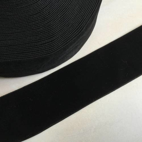 Ruban velours noir tres large 4 cm en largeur