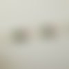 Ruban dentelle 2 cm en largeur couleur ecru vert et rose 