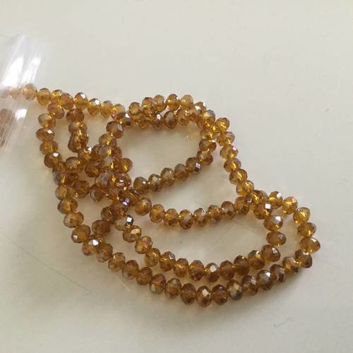 Perle en cristal 4 mm à facette en lot 145 piece environ couleur doré 