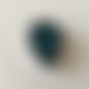Strass sertie en cristal bleu de mer socle argenté 18*25 mm 