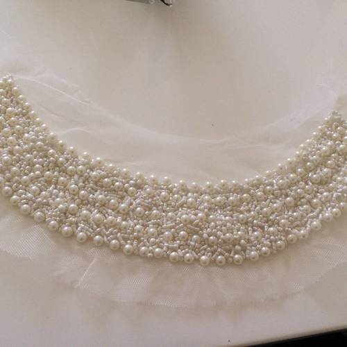 Col en perle 5,5 cm de largeur pour customiser 