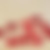 Lot de 10 fleurs rouge double face 3 cm de diametre 