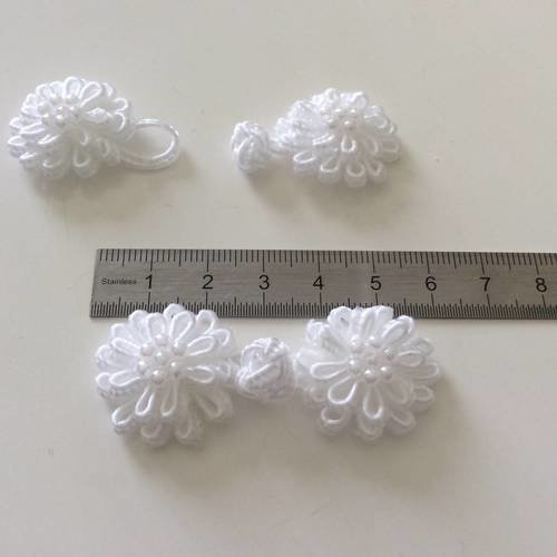 Brandebourg 3 d asiatique blanc 6 cm largeur 