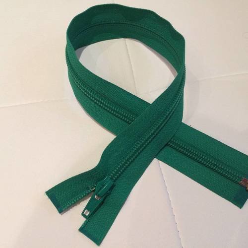Fermeture eclair  separable de 64 cm de long vert 