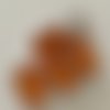 Bouton acrylique a coudre en lot de 4 pièce 14*10 mm orange 