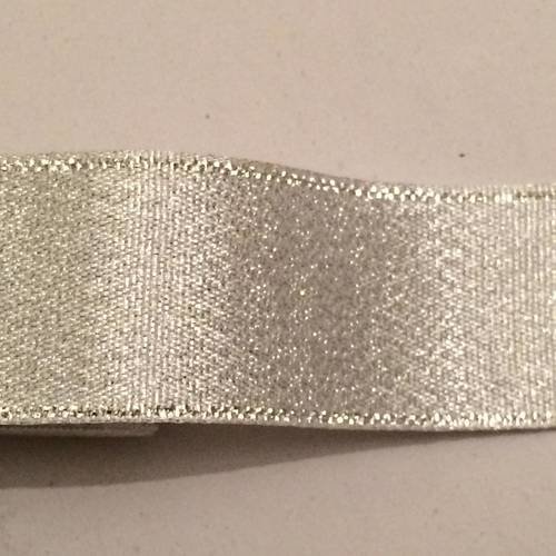 Ruban couleur argent de 3 cm en largeur coupon de 10 metre 